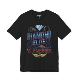 Diamond Elite VIP Member Tee — Glitter Rollercoaster Graphic T-Shirt