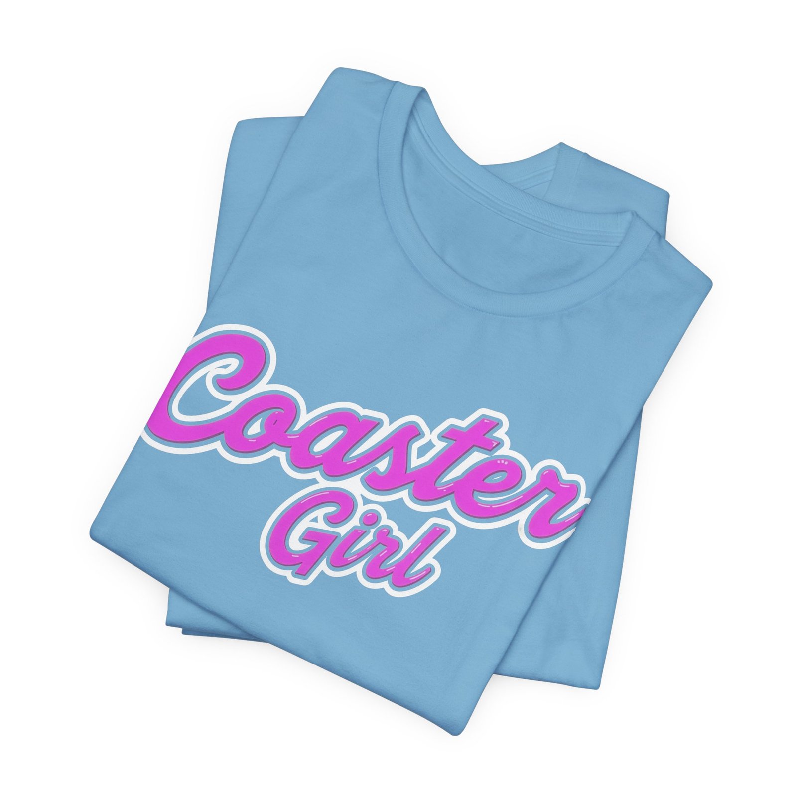 Coaster Girl Tee – Pink Script Graphic T-Shirt - Image 11