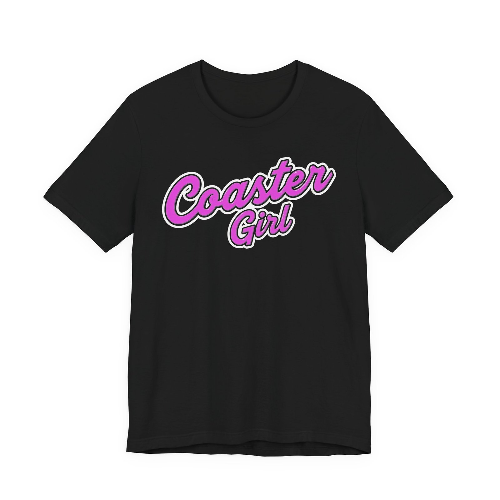 Coaster Girl Tee – Pink Script Graphic T-Shirt - Image 5