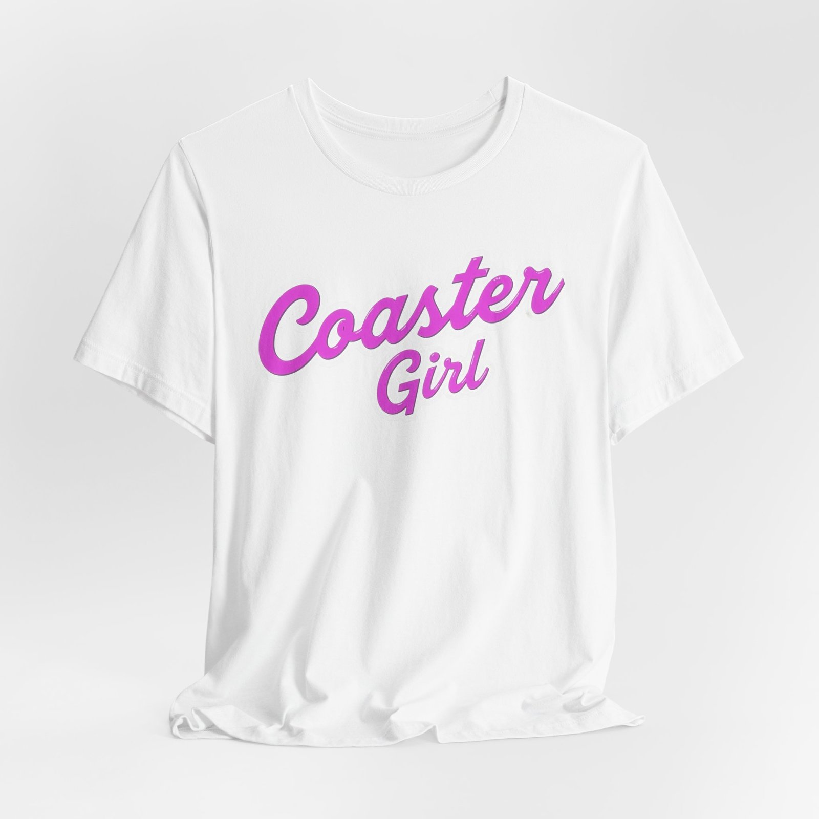 Coaster Girl Tee – Pink Script Graphic T-Shirt - Image 4