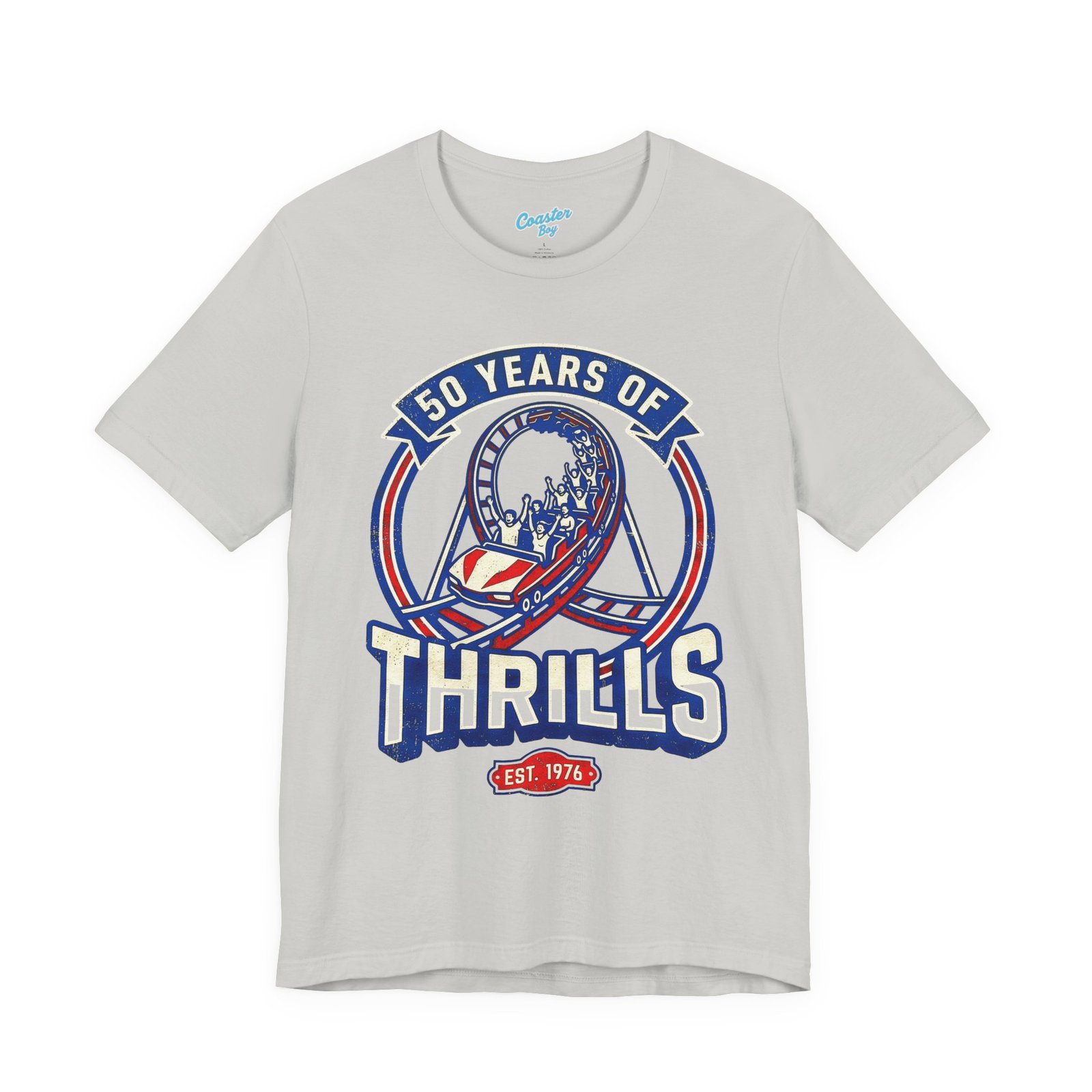 50 Years of Thrills Roller Coaster Tee