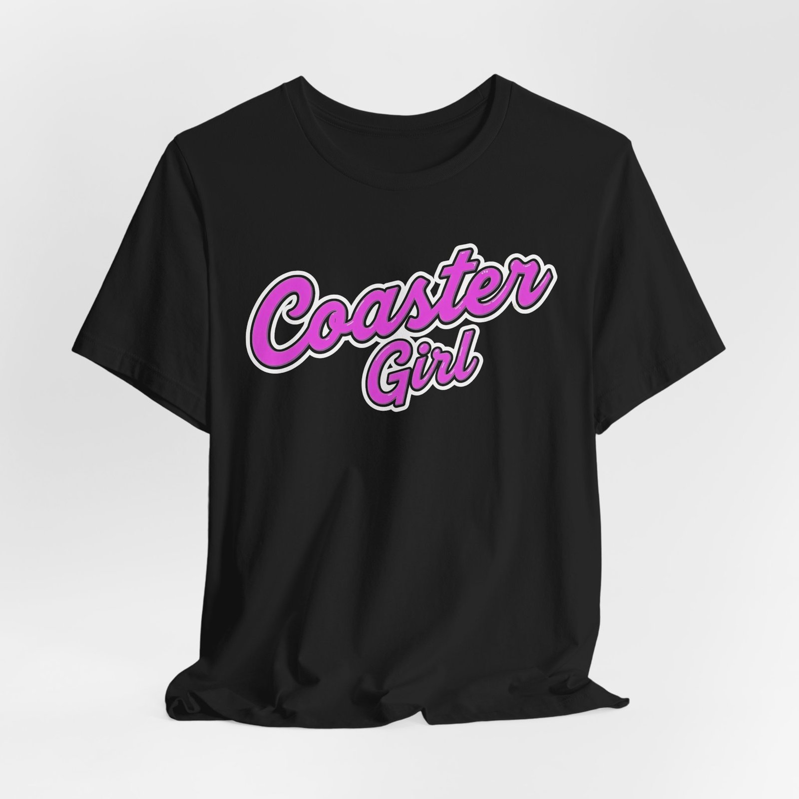 Coaster Girl Tee – Pink Script Graphic T-Shirt - Image 8