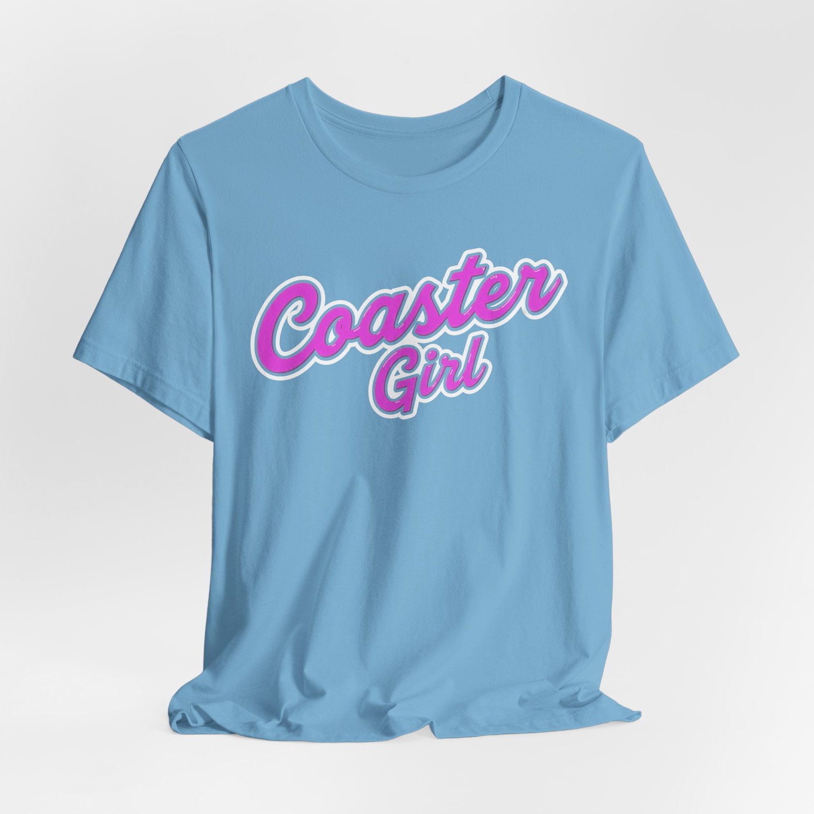 Coaster Girl Tee – Pink Script Graphic T-Shirt - Image 12